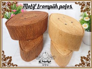 PECI/KOPIAH KULIT KAYU WARU | MOTIF TROMPAH POLOS