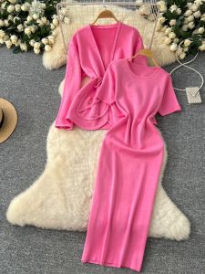 Áo Len Cardigan Dệt Kim Ôm Vừa Vặn Cho Nữ Mùa Thu Đông 2024 Áo Khoác Ngoài Dài Tay Ngắn Thời Trang Cho Nữ