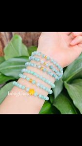vòng tay cẩm thạch jade A tự nhiên xanh táo mix charm bi cầu vàng tây và charm sen vàng 24k 9999 vòng tay đá phong thủy trang sức thiết kế đủ hóa đơn thẻ bảo hành