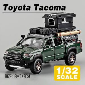 LEO 1:32 Toyota Tacoma Travel Edition Diecast โมเดล รถอัลลอยด์รถยนต์ของเล่นคอลเลกชันของขวัญสําหรับเด็กชายสาว ของเล่นเด็ก