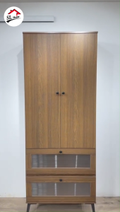 🔥SL Acrylic 2 Door Wardrobe / Almari baju 2 pintu / Rak Baju /Almari Baju / Almari Murah / Almari Baju Murah / 衣橱 / 衣柜