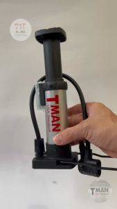 Bơm xe máy xe đạp nhỏ gọn T-Man USA Standard mini đầu van đa năng (Fullbox + Tặng 3 đầu bơm phụ )