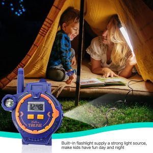 1Pair Rechargeable Walkie Talkie Toy for Kids Two-Way Radio Walky Talky with Flashlight Children Outdoor Game Interphone Toy Game and Gifts for Boy and Girl Age 4 to 12