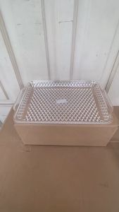 Tray Wadah Plastik Transparan Motif Anggun Baki kristal natural golden sunkist - Katalog Unik