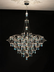 QIANYUE | Grand Chandelier Italian Luxury Starry Sky Modern Art Crystal