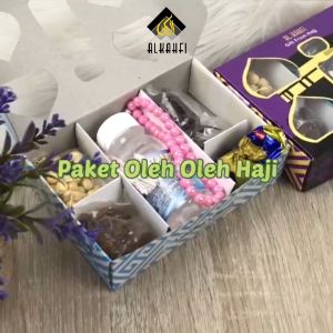 Alkahfimall - Paket 1 Oleh Oleh Haji Umroh Lengkap Isi Kurma Kismis Kacang Arab Coklat Air Zam Zam Asli 80 Ml Tasbih Mutiara - Ecer