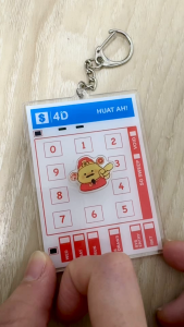 (SG Seller) ★ INSTOCK 4D Spinning Keychain ★ Fortune God of Wealth Lucky Number Huat Bag Charm Spin Singapore Souvenir