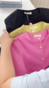 [MUA 2 GIẢM 25K] Áo khoác nữ áo khoác dạ dáng lửng tay dài có đệm vai thời trang GUMAC LOWF1110