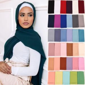 Khăn Choàng Voan Chiffon Tức Thì Kiểu Ramadan Dành Cho Nữ Khăn Hijab Khăn Trùm Đầu Thời Trang Khăn Che Mặt Kiểu Muslim Bufandas 180x70cm