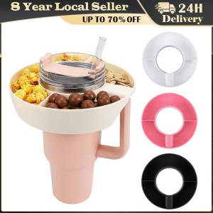 Snack Tray for Stanley H2.0 40oz Tumbler Divided Container Reusable Snack Bowl Storage Top Ring Candy Platter Containers