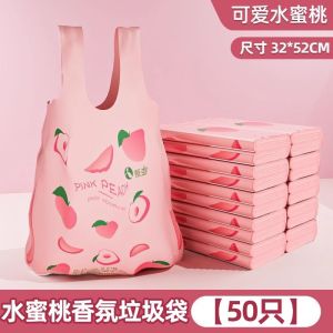 Túi Rác Nhựa Dày Chống Mùi Chống Côn Trùng Đựng Hoa Quả Hình Táo Màu Hồng Dùng Trong Gia Đình Túi Đựng Rác Cầm Tay Hương Thơm