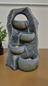 น้ำพุตั้งโต๊ะตั้งพื้นฮวงจุ้ย รหัส1240313L น้ำตกจำลองเสริมฮวงจุ้ยเรียกทรัพย์ บ่อน้ำพุสำเร็จรูป