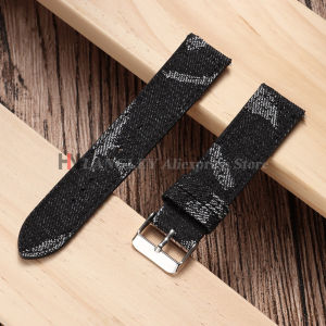 New Denim Pattern Nylon Watchband for Casio Vintage Leather Strap 20mm 22mm Watch Band for Omega for Seiko Men Women Accessories