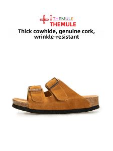 THEMULE | Genuine Leather Cork Summer Sandals