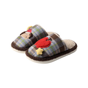 Dép Bông Lông Cừu Dày Ấm Áp Cho Nữ Mùa Đông 2025 Dép Lót Bằng Vải Cotton Đế EVA Dép Bông Lông Cừu Mùa Đông Ấm Áp