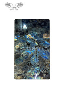 Natural Luxury Blue Sapphire Dining Table Tea Table Villa Mansion Large Flat Rectangle High-End Residential Furniture