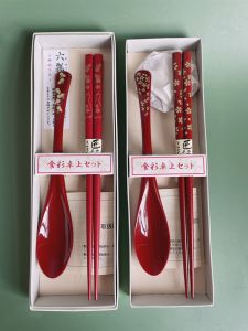 Retro Mountainous Lacquerware Wooden Chopsticks Wedding Gift Sushi Rice Soup Spoon Couple Matching Chopsticks Everyday Gift