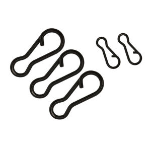 80pcs Carp Fishing Rolling Swivels Matte Black Long Body Quick Change Swivel With Ring Snap Connector Carp Fishing Accessories 