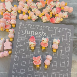 Mini KT Bites Cute Realistic Food Dollhouse Miniature Scene Resin Accessories Handmade DIY Cream Cheese Decoration