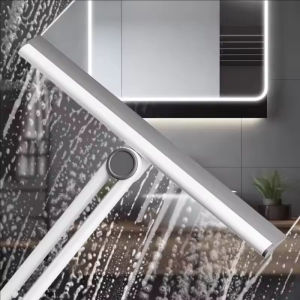 YESPERY Shower Glass Squeegee Bathroom Tiles Car Glass Cleaning Tool Foldable Silicone Scraper Rotating Head Window Wiper