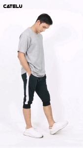 CATELU Celana Joger 3/4 Hitam - Jogger Pants Reno