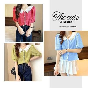 LH.Bigsize มาแรง เสื้อแฟชั่นสำหรับผู้หญิง ผ้าไม่หนาไม่บางใส่สบาย ไม่อบไม่ร้อน ใส่เที่ยวได้ใส่ทำงานก็เริ่ด แมทช์ง่ายได้ทุกลุค ราคาถูกมากแม่ ต้องตำ