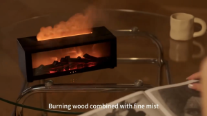 Flame Fireplace Humidifier 7 Color with Remote Control for Home Silent Air Humidifier for Room Aromatherapy Air Purifier Simulation