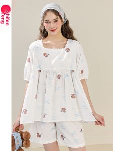 FENTENG | Cute Cartoon Breathable Thin Sleepwear Set