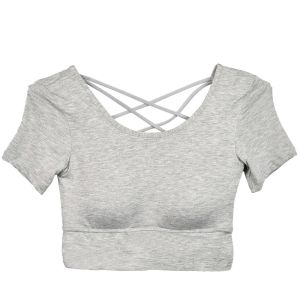 Slim Fit Solid Color Short Sleeve Top Womens Casual Pure Color T-Shirt Street Style round Neck Ultra-Short Length Summer Wear