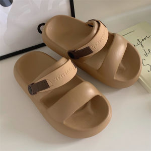 Summer Outdoor Fashion Beach Shoes Womens Thick Bottom Cartoon Coconut Tree Vacation Slippers Casual Flat Heel EVA Sandals