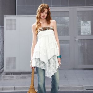 Unifree | High Waist A-Line Convertible Skirt Lace Panel