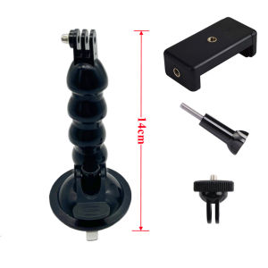 Windshield Suction Cup Car Mount Bracket Flex Clamp Arm For GoPro Hero 10 9 8 DJI Mount for Smartphone Action Camera Accessories