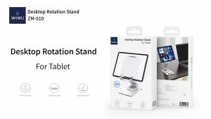 Giá đỡ kệ đỡ cho iPad / Tablet / máy tính bảng xoay 360 độ hiệu WIWU Destop Rolation Stand ZM-010 - thay đổi chiều cao xoay mọi góc độ gấp gọn khi không sử dụng - Phân phối bởi Hotphukien