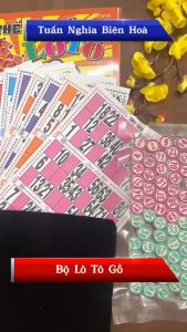 Bộ Cờ Lô Tô Bằng Gỗ Và Giấy Kèm Túi Đựng- Cờ Giải Trí Lô Tô 90 Số In ấn Rõ Nét