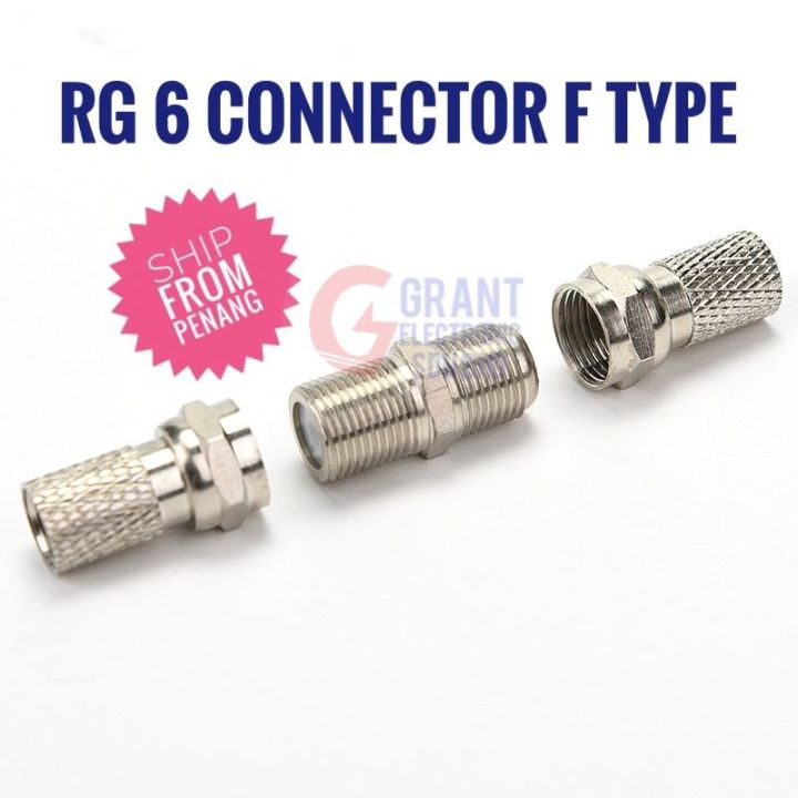 [Malaysia Ready Stock] RG6 Connector F Type For Cable RG6 Socket ASTRO ...