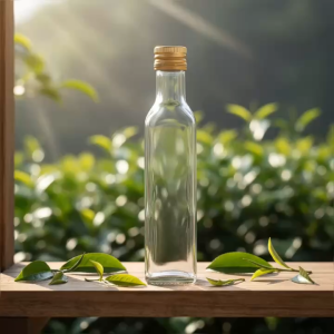 Chai Thủy Tinh Vuông 250ml Nắp Nhôm – Chai Đựng Dầu Ăn Nước Sốt Dầu Ô Liu Dấm Syrup Cao Cấp