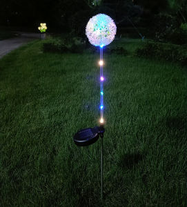 Dandelion Floral Solar-Powered LED Outdoor Lights Colorful Garden Decor Lamp Waterproof Outdoor Floral Ambiance Lighting 200