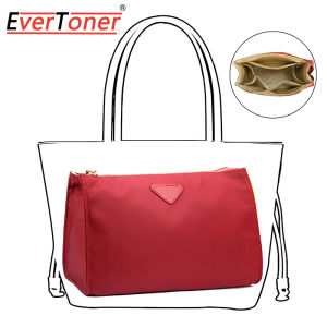 EverToner Waterproof Nylon Makeup Storage Bag Multifunction Insert Travel Women Cosmetic Bag Zipper Organizer Bags Liner