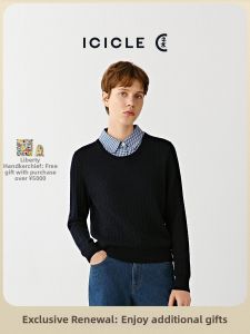 ICICLE | Autumn Fine Wool Long Sleeve Pullover Knitwear