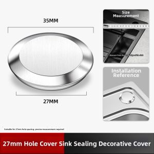 WEVOLA | Leak Proof Sink Plug Stainless Steel Hole Cover