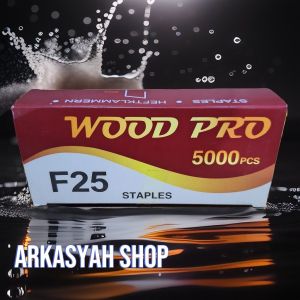 WOOD PRO ISI STAPLES MESIN PAKU TEMBAK F25 & F30 LURUS MATA AIR NAILER NAIL GUN ANGIN STEPLES