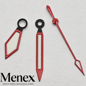 Menex Black-Red Luminous Watch Hands 8mmx12mmx12.5mm Green Fit for NH35 NH36 NH38 Movement Watch Accessories Parts