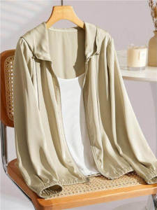 LIANGYILAILIN | Casual Sun Protection Thin Lightweight Solid Color Korean Style Fashionable Womens Summer Jacket 2025