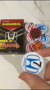 Biji Karambol Biasa Tebal 5 mm Motif Honda / Random | Koin Krambol Satu Lapis Original | Keping Kerambol 5mm | Coin Carambol Carrom Games