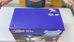 OVERCLEAN ไม้ถูพื้นถังปั่น กับ ม็อบถูพื้นรีดน้ํา สแตนเลสแท้ (จับคู่ขาย) ได้ 2 ชุด ฟรีผ้าม็อบชุดละ 2 ผืน