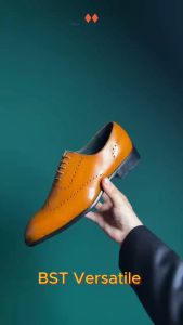 Giày Tây Da Đế Nhẹ BIG SIZE ( 37 - 45 )  Grace Saigon Oxford 008 Màu Nâu Da Bò Êm Ái