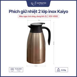 Bình trà phích giữ nhiệt Kaiyo 2L giữ nóng lạnh siêu đỉnh -  chất liệu inox 304 An Toàn Sức Khoẻ Hàng chính hãng