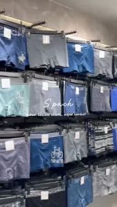 SPACH M014 | Celana Dalam Boxer Pria Motif Sepeda 6pcs / Boxer Pria Brand Fashion / Karet Motif Garis