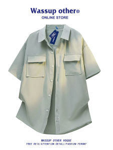 Casual Summer Loose Fit Workwear Shirt With Multiple Pockets