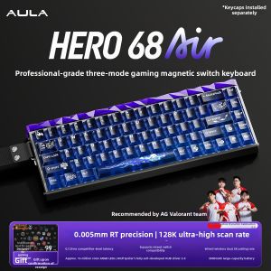 AULA | 3-Mode Magnetic Keycaps Gaming FPS 8K Mechanical Keyboard